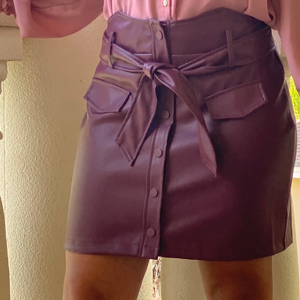 Vegan Leather Skirt